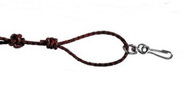 Woven Leather Lanyard