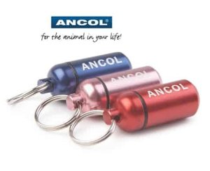 Pink Aluminium Dog ID Tag Capsule from Gundog Solutions